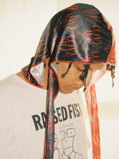 LS Two-Toned Silky Durag Red/Black