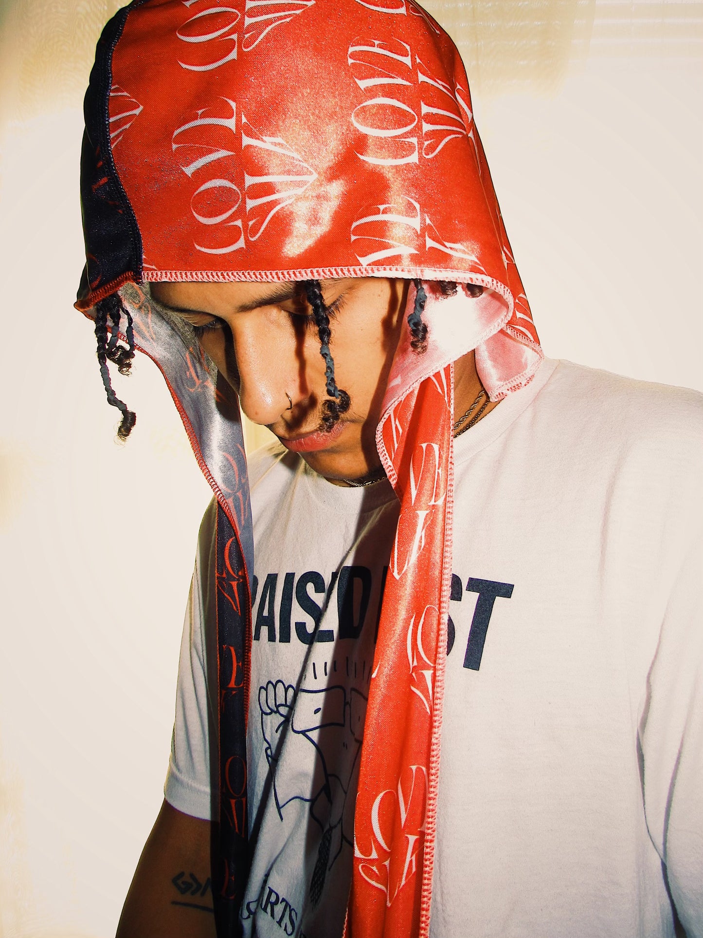 LS Two-Toned Silky Durag Red/Black